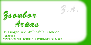 zsombor arpas business card